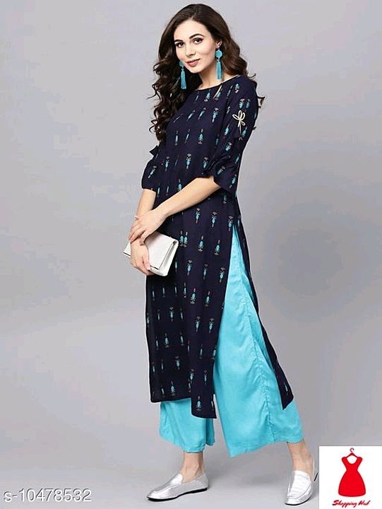 *Trendy Graceful Women Kurta Sets*
Kurta Fabric: Rayon
Bottomwear Fabric: Rayo uploaded by business on 12/8/2020