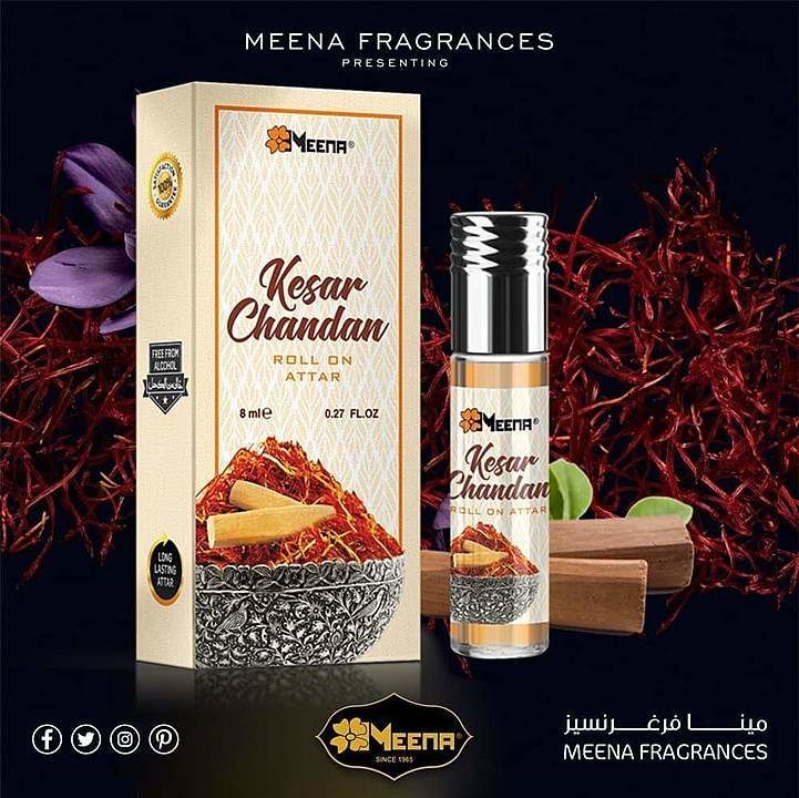Meena Fragrance ( Kesar Chandan ) 8ml Roll On Perfume With 100 % Satisfaction Guaranteed uploaded by Tawakkal Perfumers  on 6/24/2020