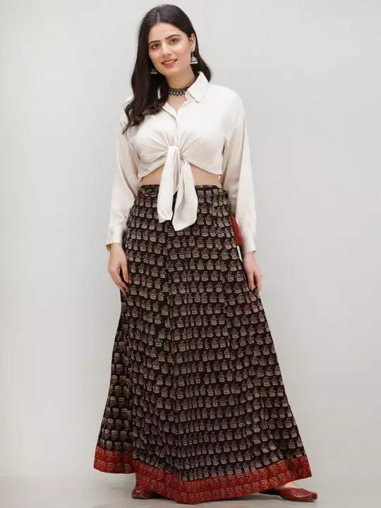 Ajrak digital printed long skirt  uploaded by Sanjhbela Bastraloy on 9/4/2022