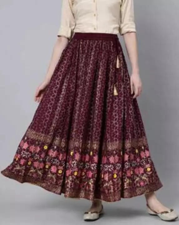 Product image with price: Rs. 250, ID: ajrak-digital-printed-long-skirt-4e31dbd6