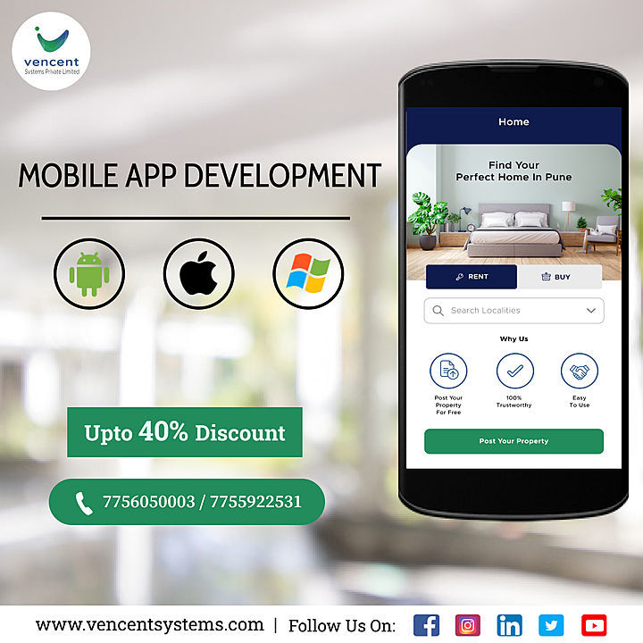 Mobile app development uploaded by Vencent systems private limited,pun on 12/8/2020