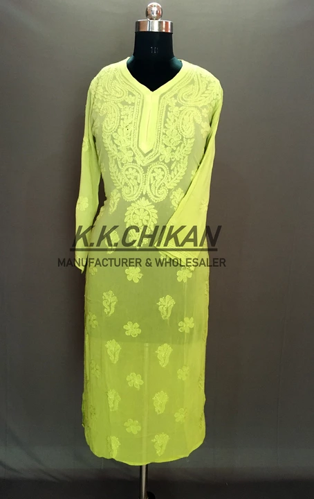 Lucknowi chikankari Viscose Kurti  uploaded by KK CHIKAN  on 9/5/2022