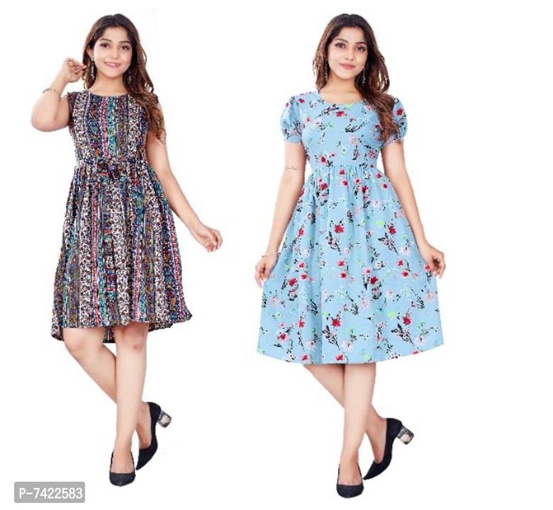 Post image DESIGNER CRAPE FROCK FOR WOMEN &amp;amp; GIRLS
Size: SMLXL2XL
 Color: Multicoloured
 Fabric: American Crepe
 Type: Knee Length
 Style: A-line
 Design Type: Fit And Flare Dress
 Neck Style: Round Neck
Within 6-8 business days However, to find out an actual date of delivery, please enter your pin code.