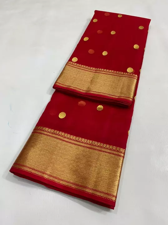 Post image Pure silk saree weaving by chanderi handloom