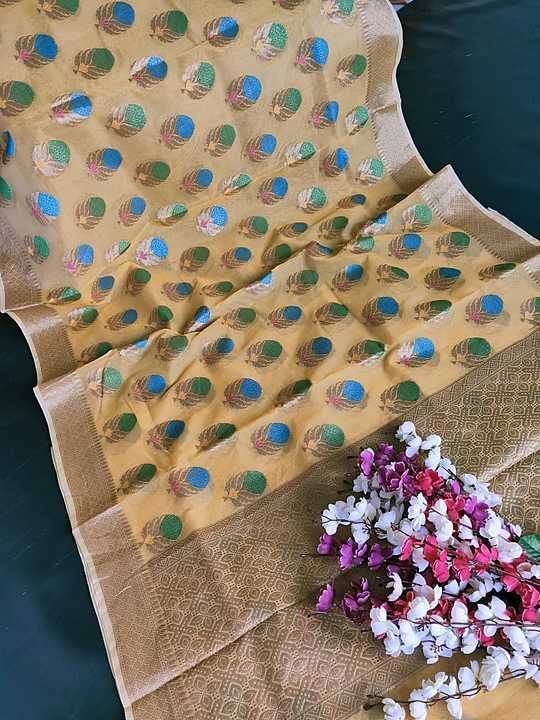 Cora orgenga alfi flower saree  uploaded by business on 12/9/2020