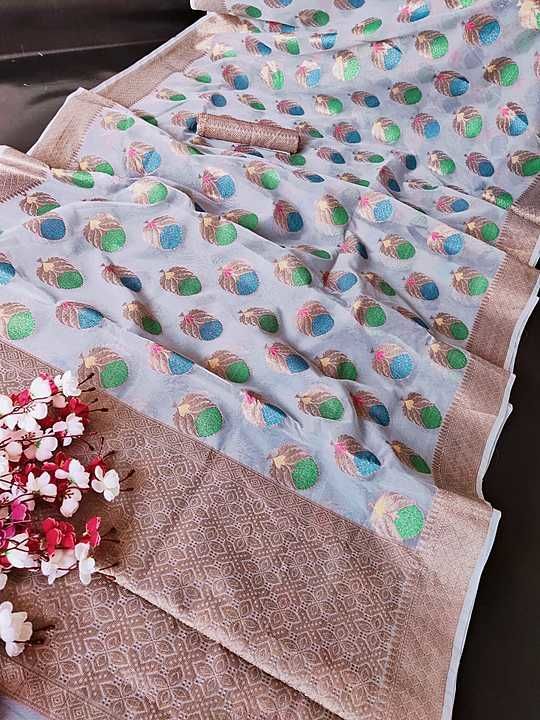 Cora orgenga alfi flower saree  uploaded by business on 12/9/2020