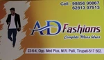 Business logo of AD . fashions
