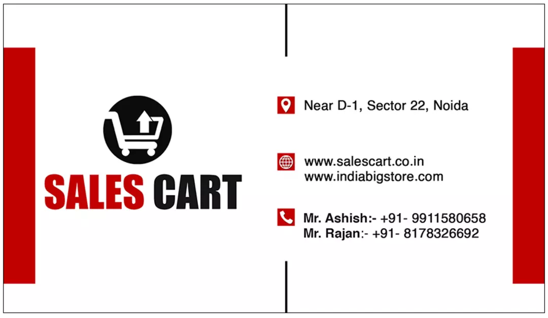 Visiting card store images of SalesCart