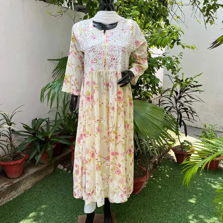 Malmal Gown Floral Print uploaded by The Lucknoweez 7319858017 on 9/6/2022