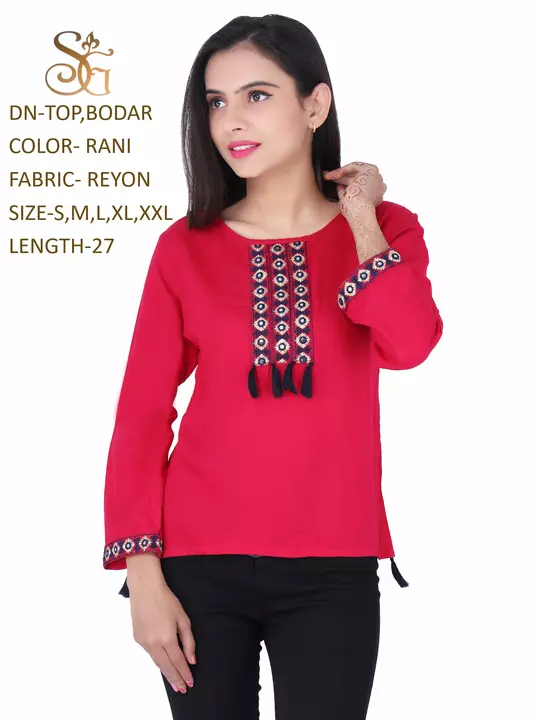 Embroidered top raund nack  uploaded by Sushil garments on 9/6/2022