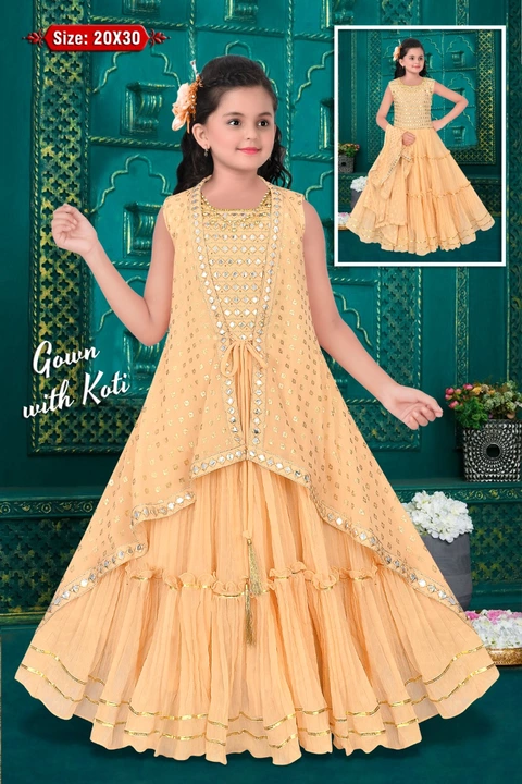 Girls Party Wear Gown Set  uploaded by Lucky Traders on 9/6/2022