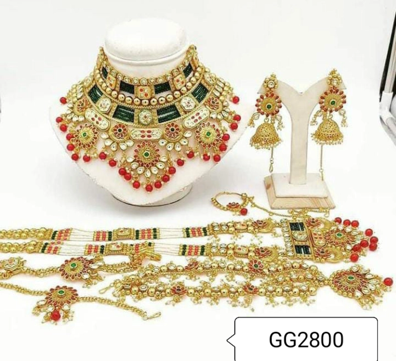 Post image I want 1 pieces of Copper bridal jewellery set  at a total order value of 5000. Please send me price if you have this available.