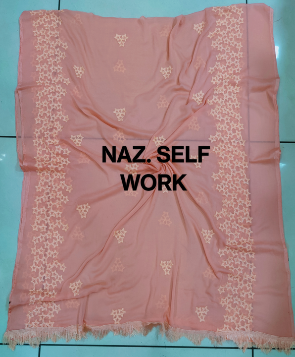 Nazneen fancy work dupatta size 2.25mtr and 25 colours uploaded by RAMDEV DUPATTA HOUSE on 9/6/2022