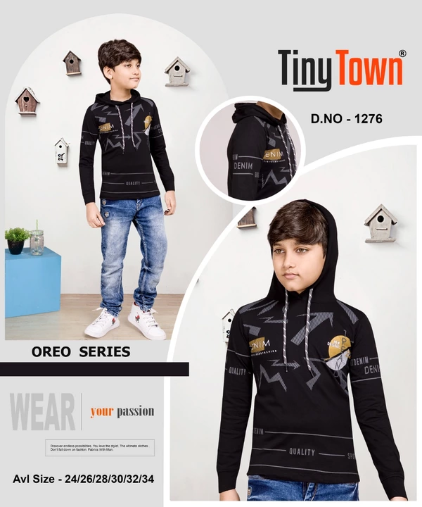 Tiny Town Boys Hoodie 2022 collection uploaded by Maruti Traders on 9/6/2022