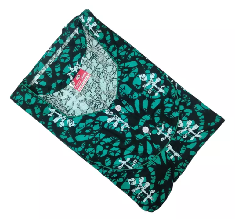 Cotton Dori pipping pattern night with side pocket  uploaded by Shree krishna garments on 9/6/2022
