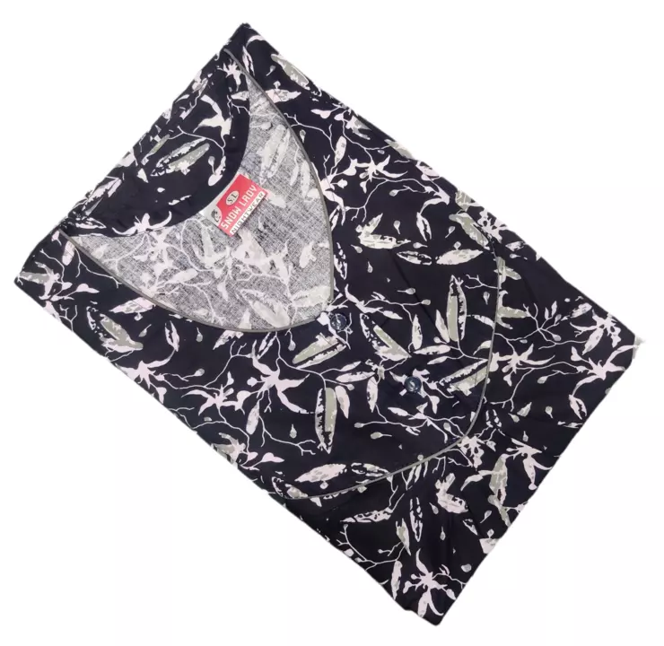 Cotton Dori pipping pattern nighty with side pocket uploaded by Shree krishna garments on 9/6/2022