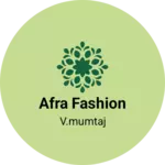Business logo of Afra fashion