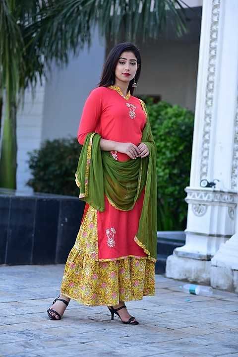 
Kurti with sharara and duppatta
 uploaded by Yukta collection on 12/10/2020