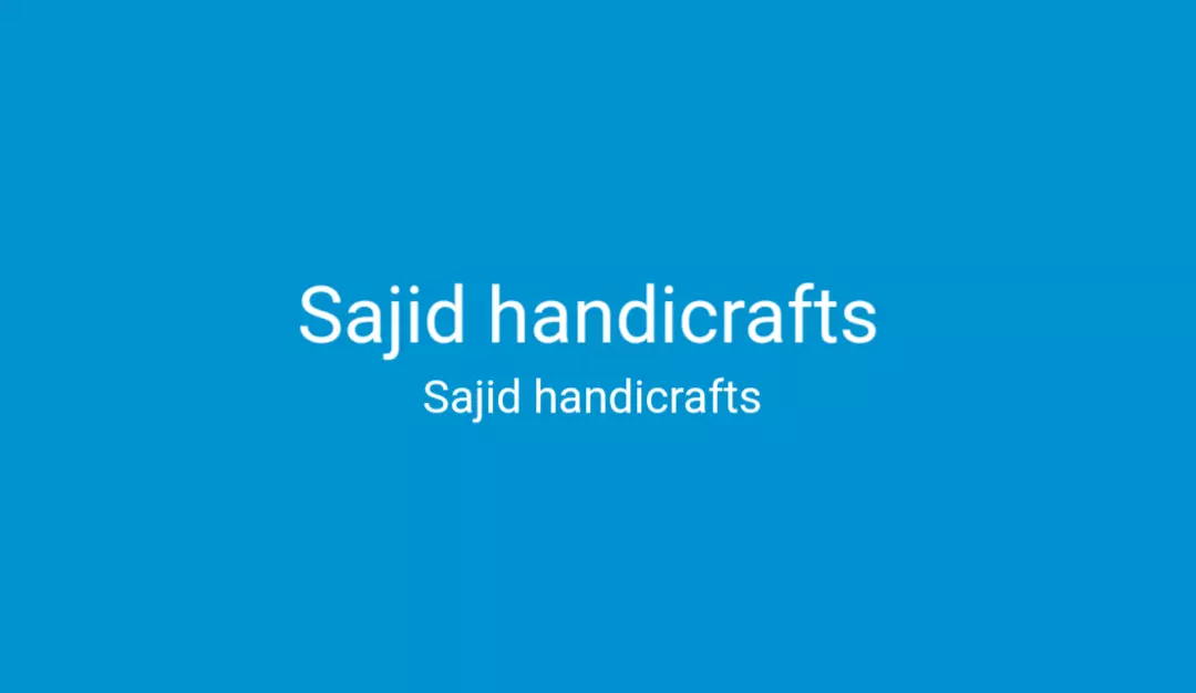 Visiting card store images of SAJID handicrafts
