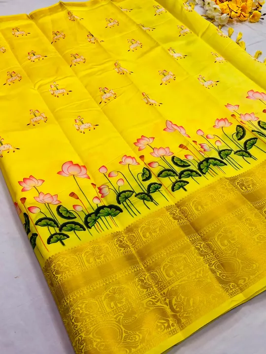 Soft Silk Kalamkari theme sarees  uploaded by business on 9/7/2022