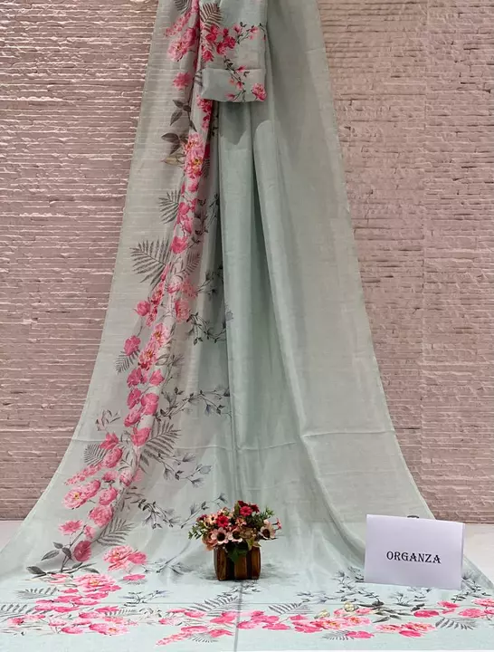 Organza and satin Georgette digital print  uploaded by Prakash Trading Company on 9/7/2022