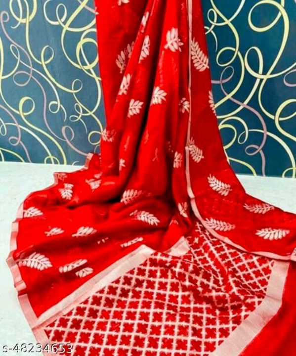 New organza saree uploaded by business on 9/8/2022