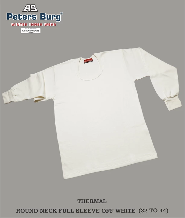 THERMAL Round neck full sleeves OFF WHITE  uploaded by A.S. KNITWEARS on 9/8/2022
