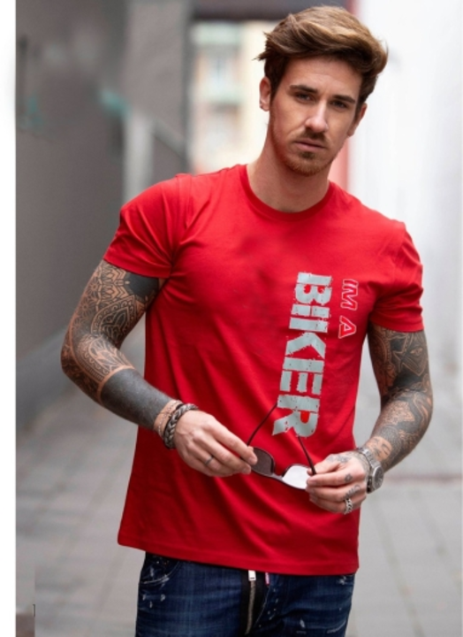Typography men red t-shirt  uploaded by Z R Collection  on 9/8/2022