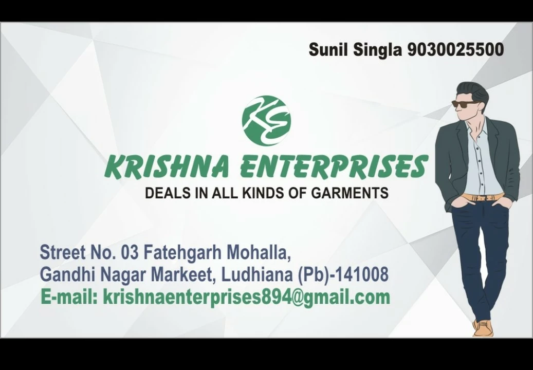 Visiting card store images of Krishna Enterprises