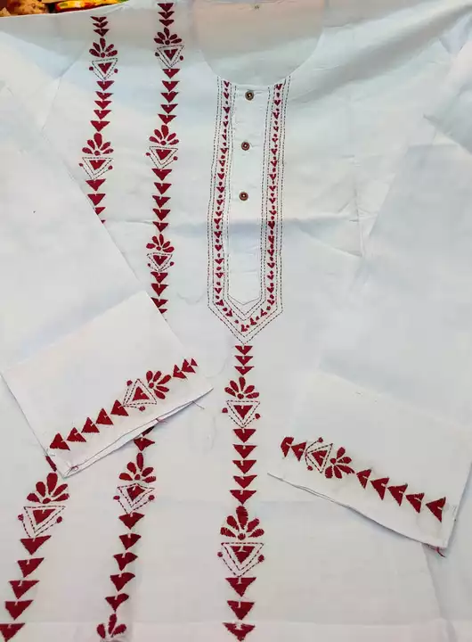 Post image embroidered short kurta for men