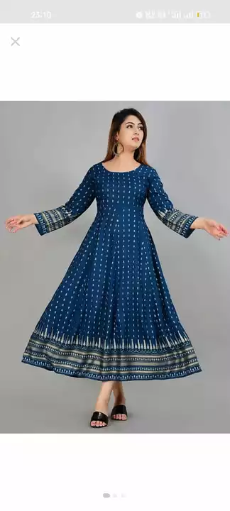 Printed kurti with rayon fabric  uploaded by business on 9/8/2022