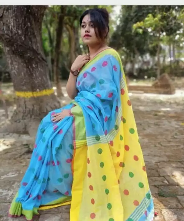 Post image Exclusive cotton  khadi ball saree