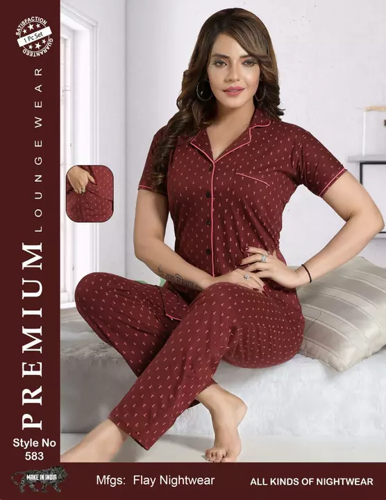 FRONT OPEN NIGHT SUIT  uploaded by SUPER DHIRAJ LINGERIE on 9/8/2022