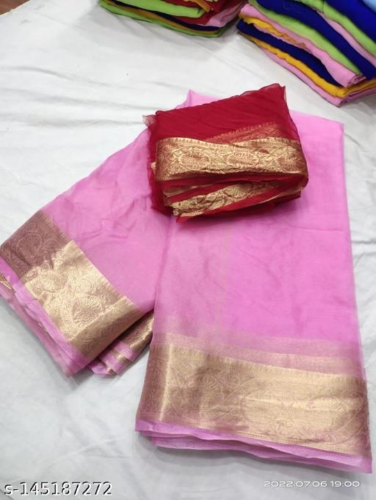 Beautiful Organza Sarees  uploaded by business on 9/8/2022