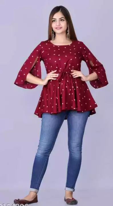 Designer heart printed top uploaded by Aanadhya fashion on 9/8/2022