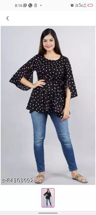 Designer heart printed top uploaded by business on 9/8/2022