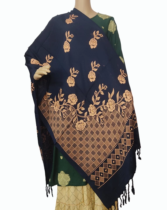 Navy Blue Fancy Stole uploaded by ANAND TRADERS on 9/8/2022