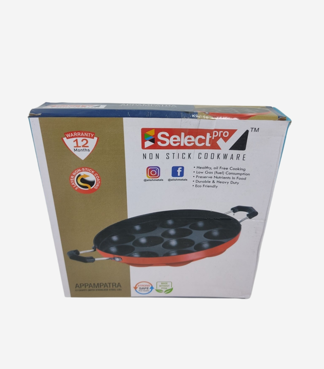 Select Pro non-stick appam maker with hendal -(12 appam) uploaded by New Radhe Radhe gift collection on 9/9/2022