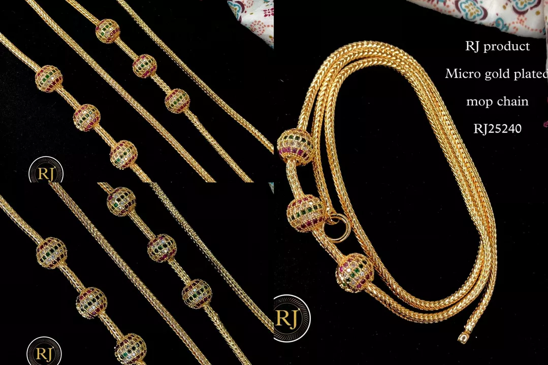 Micro gold plated mop chain  uploaded by Radhe jewellery  on 9/9/2022