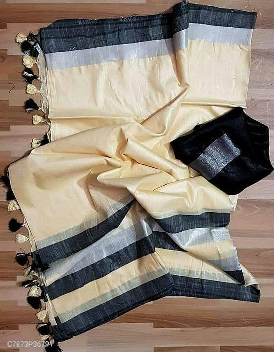 Attractive Linen Saree for Womens uploaded by business on 12/12/2020