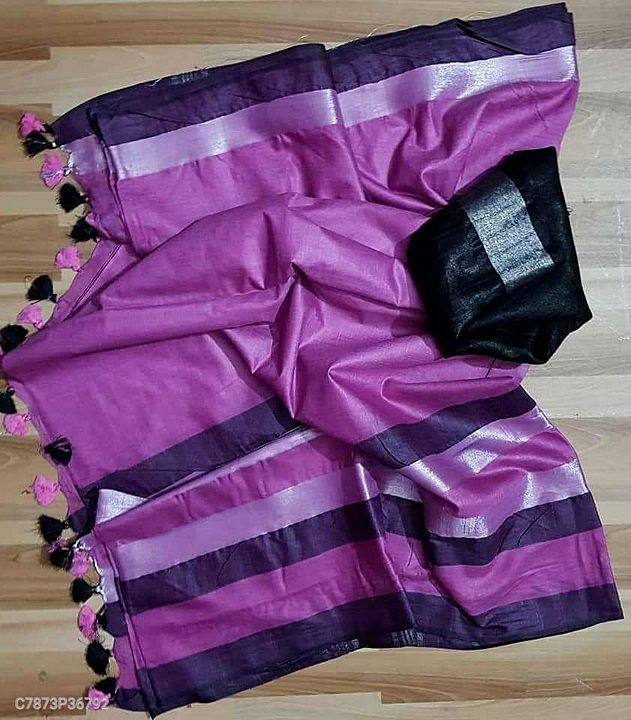Attractive Linen Saree for Womens uploaded by business on 12/12/2020