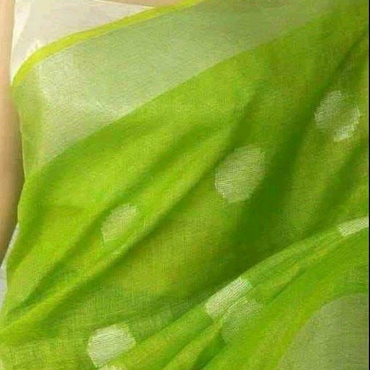 Cottan linen saree with blouse pics  uploaded by business on 12/12/2020