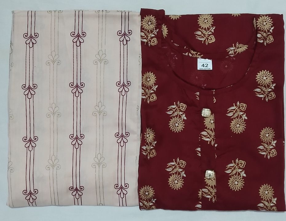 Cotton kurti with plazo uploaded by business on 12/12/2020