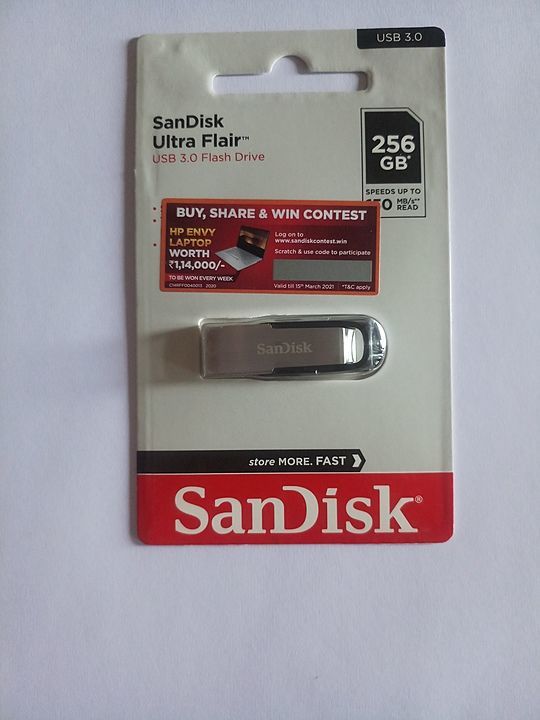 256GB ULTRA FLAIR USB 3.0 FLASH DRIVE SPEED 150  SANDISK  uploaded by Shree computers  on 12/12/2020