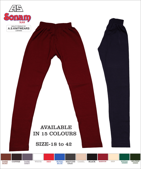 SONAM SLAX ( AVAILABLE IN 15 COLOURS )  uploaded by A.S. KNITWEARS on 9/9/2022