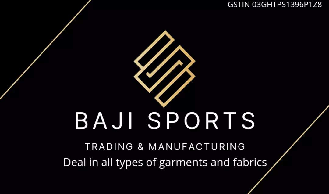 Visiting card store images of Baji sports 