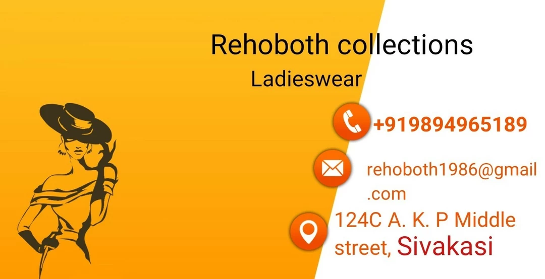 Visiting card store images of Rehoboth Collections👗🥻