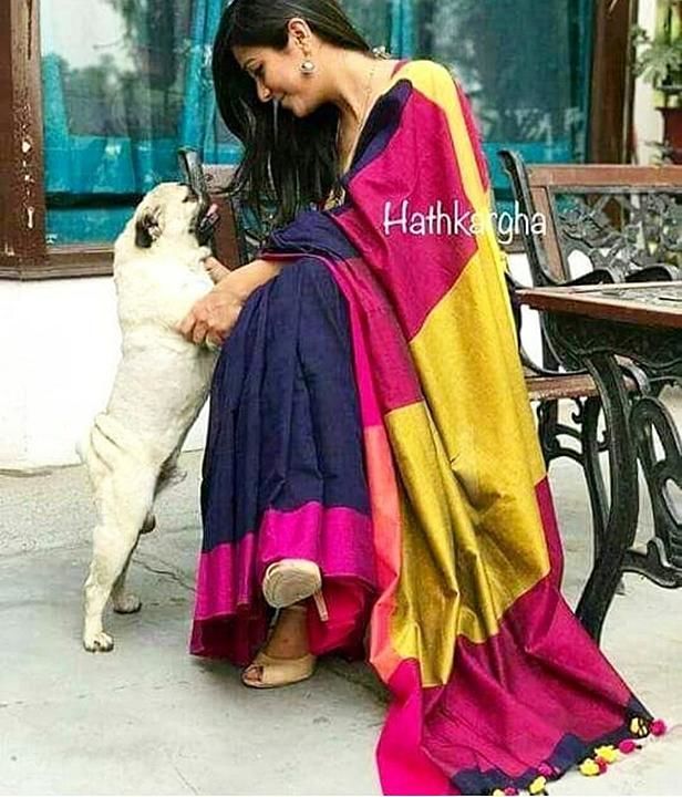 Post image 100% linen saree fabric all fabric available tasar Gihcca dopatta Silk saree embodyri wark lilen saree my content whatapp no 7979937128