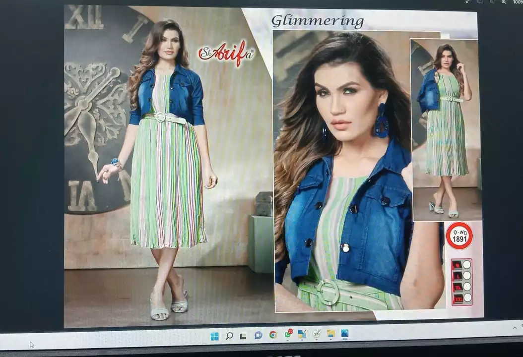 Chhiffon frock with denim cottee uploaded by business on 9/9/2022