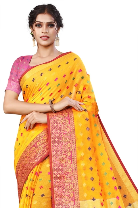 COTTON GADHWAL SAREE uploaded by VRUNDAVAN GADHWAL SAREE on 9/10/2022